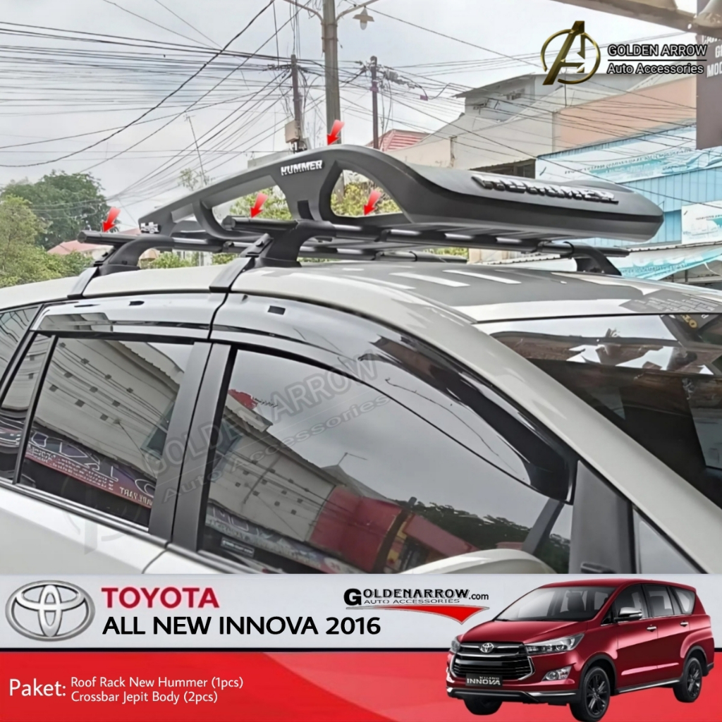Jual PAKET All New Innova Reborn 2016-up Roof Rack New Hummer ...
