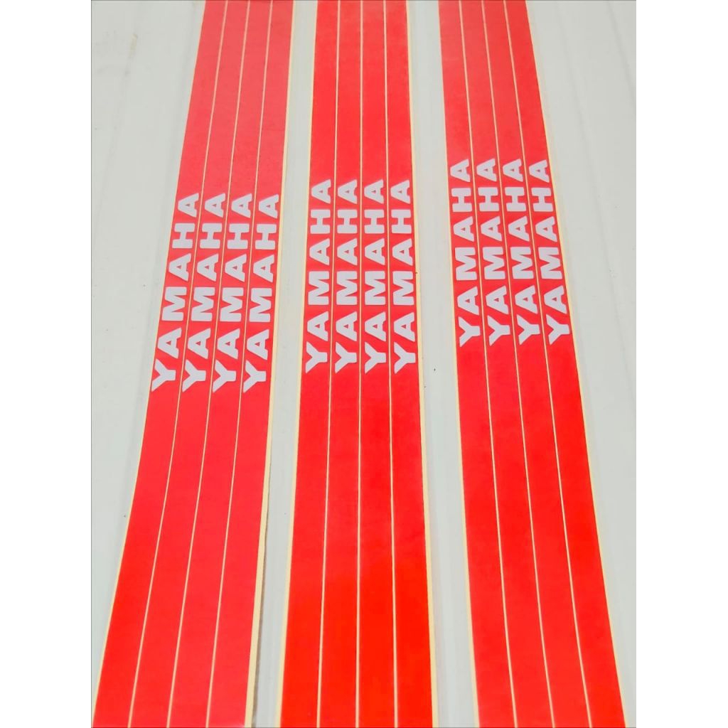 Jual Stiker motor list pelek racing 4 baris merah yamaha | Shopee Indonesia