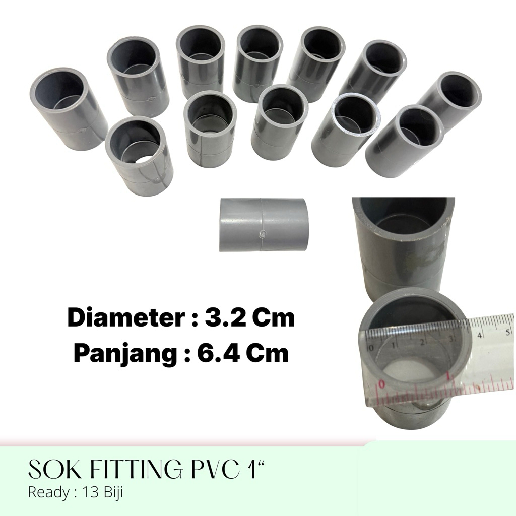 Jual Fitting Pipa PVC 1 inch / Socket Lurus ECER | Shopee Indonesia