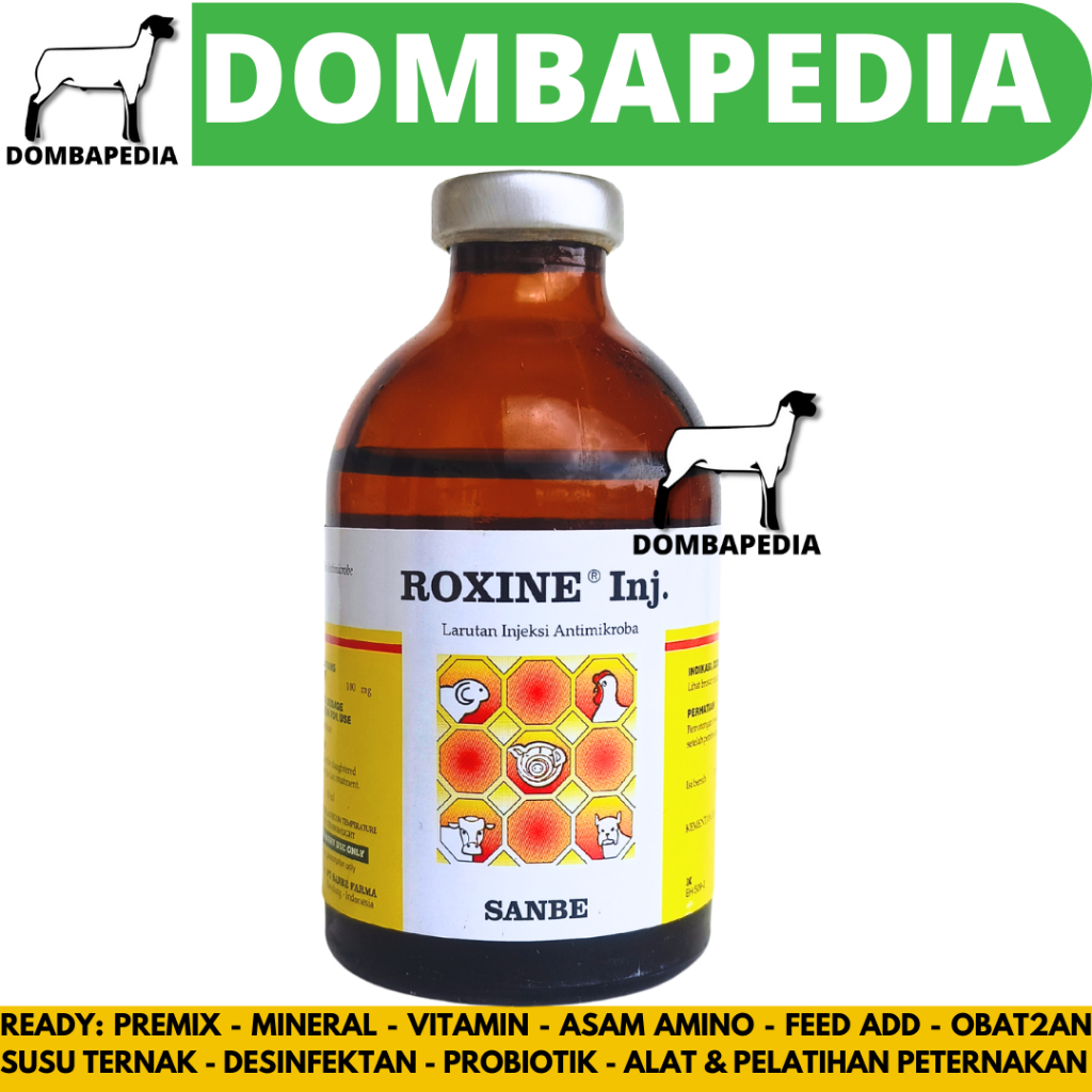 Jual ROXINE INJ 100ML ROXINE 50ML SANBE - Obat Hewan Antibakteri ...