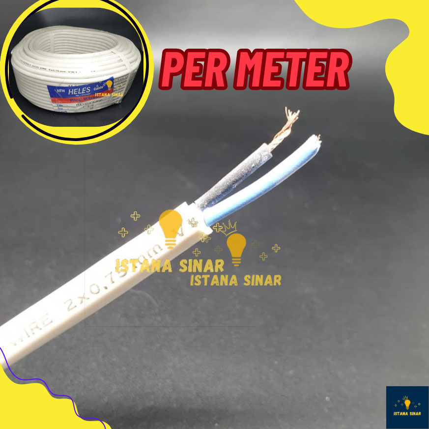 Jual Kabel listrik HY Sypro 2 x 0.75 / Kabel Rambut / Kabel Serabut PER ...