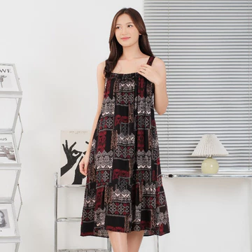 Dress Helena LD 120 Pendek Rayon Premium Vintage