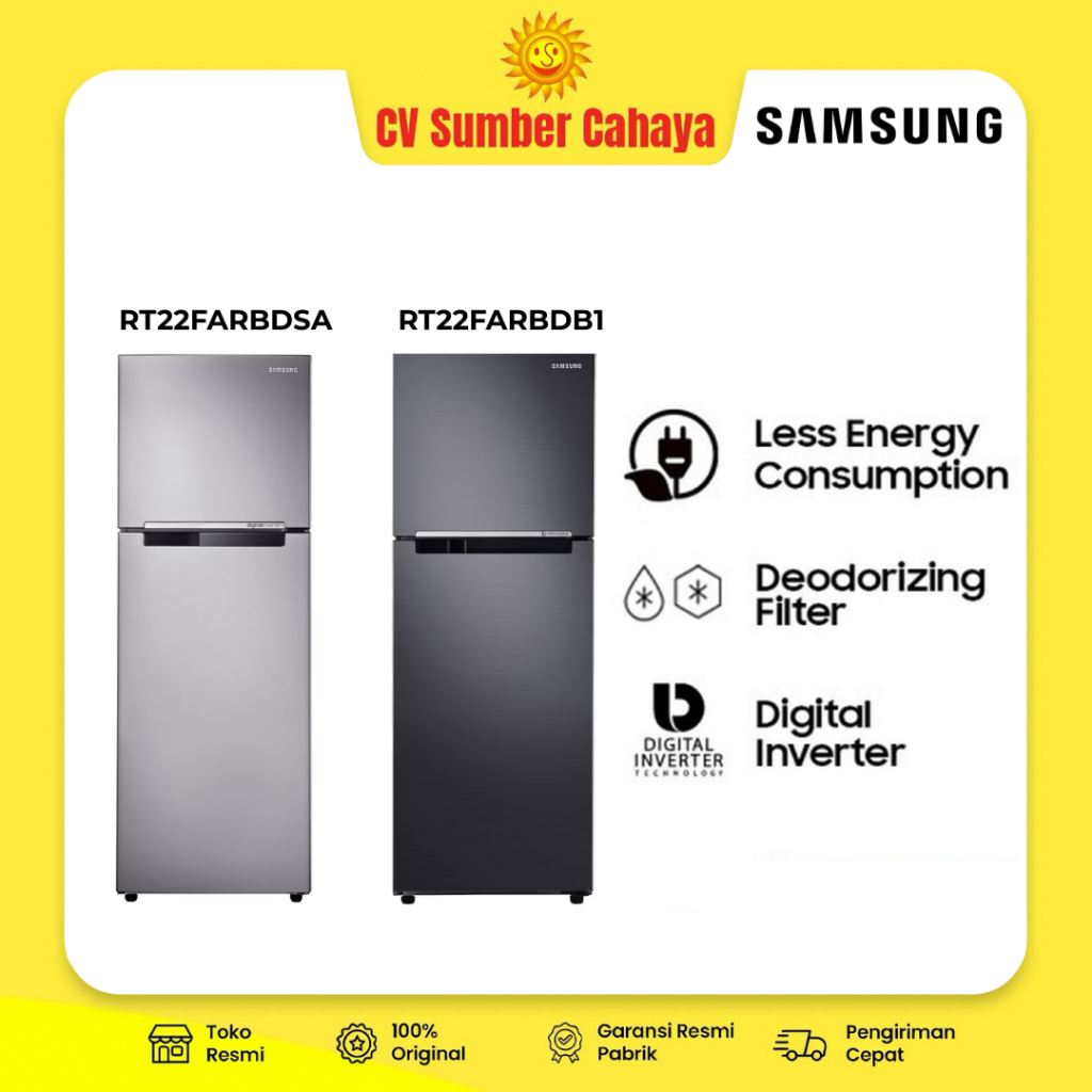 Jual Samsung Kulkas 2 Pintu 234L Digital Inverter RT22 RT22FAR ...