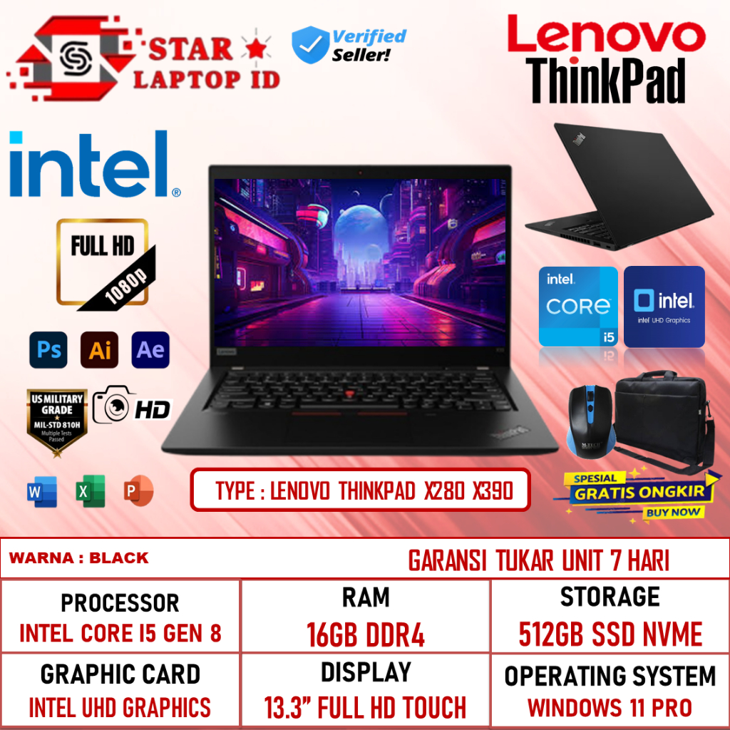 Poggiapolsi (palmrest) Per Lenovo ThinkPad X280 – Con Foro Per Impronte Digitali, Nuovo, Nero