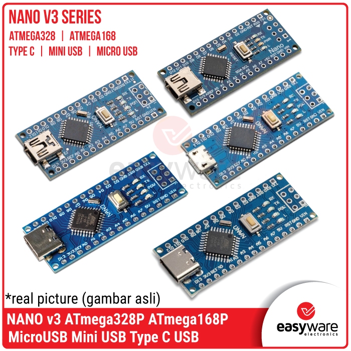 Jual Arduino Nano V3 ATmega168 ATmega168P / ATmega328 ATmega328P ...