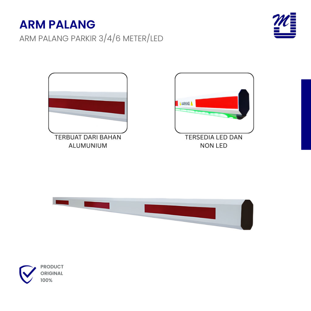 Jual Arm Palang Parkir Barrier Gate 3M 4M 6M Octagonal Aluminium ...