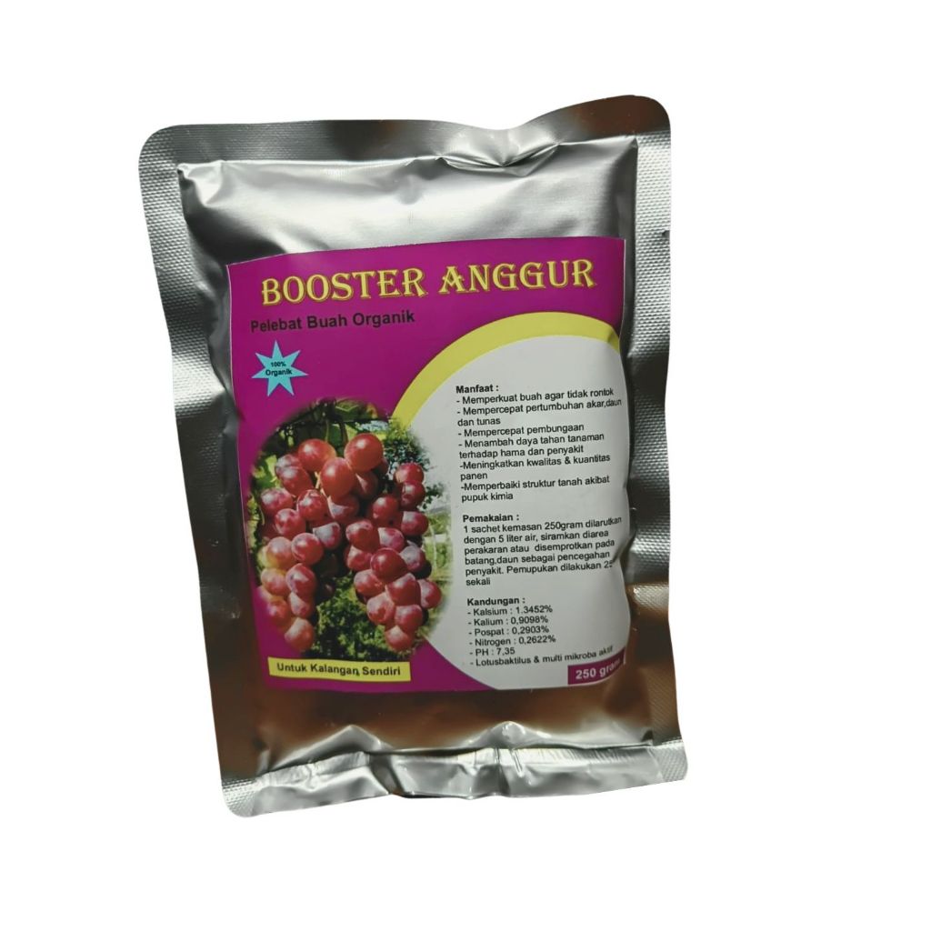 Jual Pupuk Anggur Booster 250g - Perangsang Bunga, Pembesar Buah, Anti ...