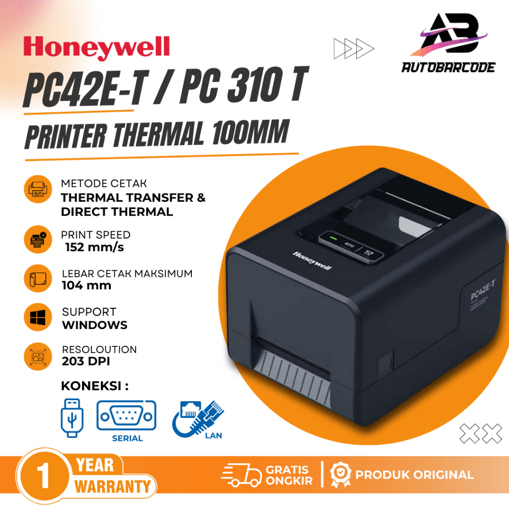 Jual Honeywell PC310T PC42ET Printer Barcode Transfer Sticker Label ...