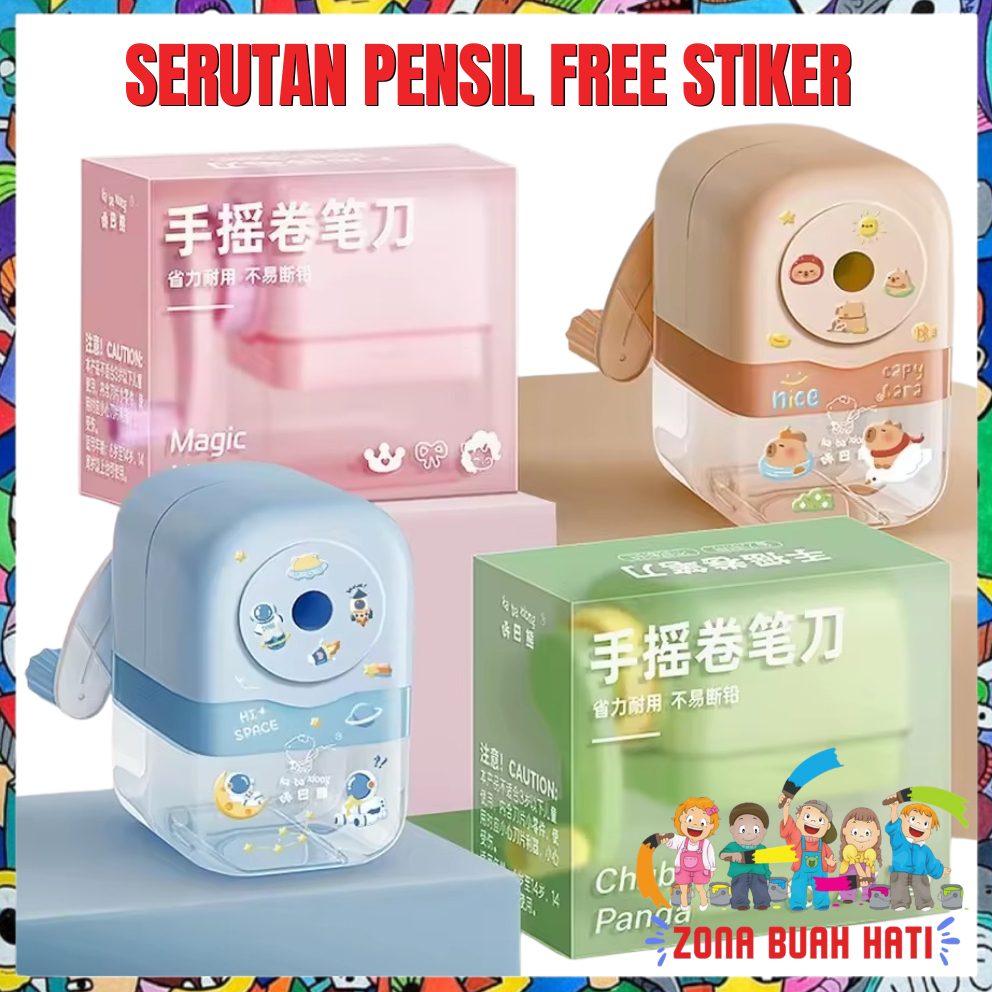 Jual ZBH Rautan Pensil Giling Premium Serutan Mekanik Warna Pastel ...