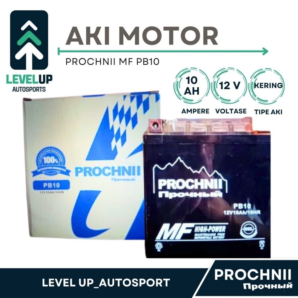 Jual Aki Gel Prochnii PB10 kapasitas 12V 10ah untuk motor Binter Mercy ...
