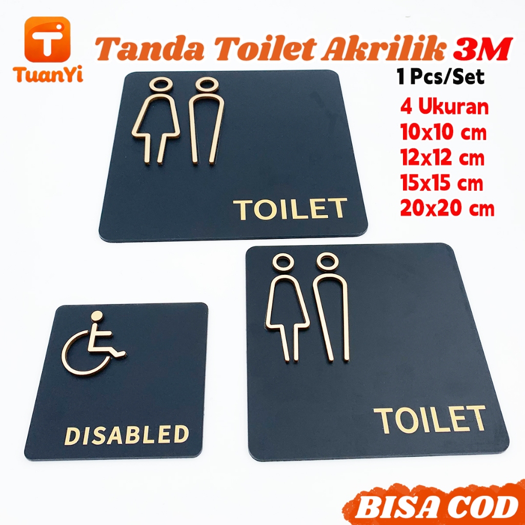 Jual Tanda Toilet Minimalis Elegant dari Akrilik | Signage Kamar Mandi ...