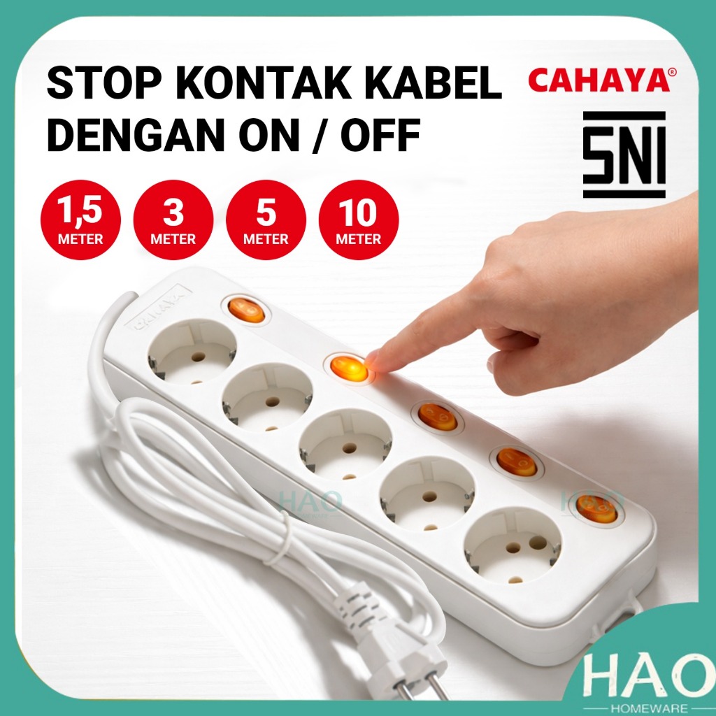 Jual Stop kontak + kabel + Tombol ON/OFF / COLOKAN KABEL + ON/OFF ...