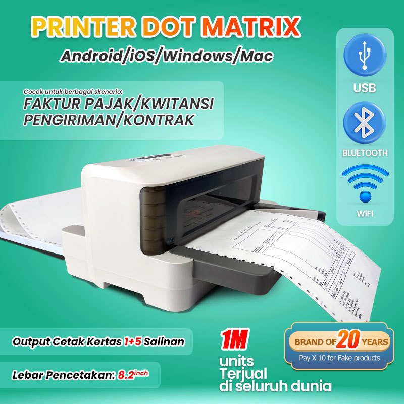 Jual GROZZIIE Dot Matrix Printer USB + Bluetooth & WiFi | 150cps ...