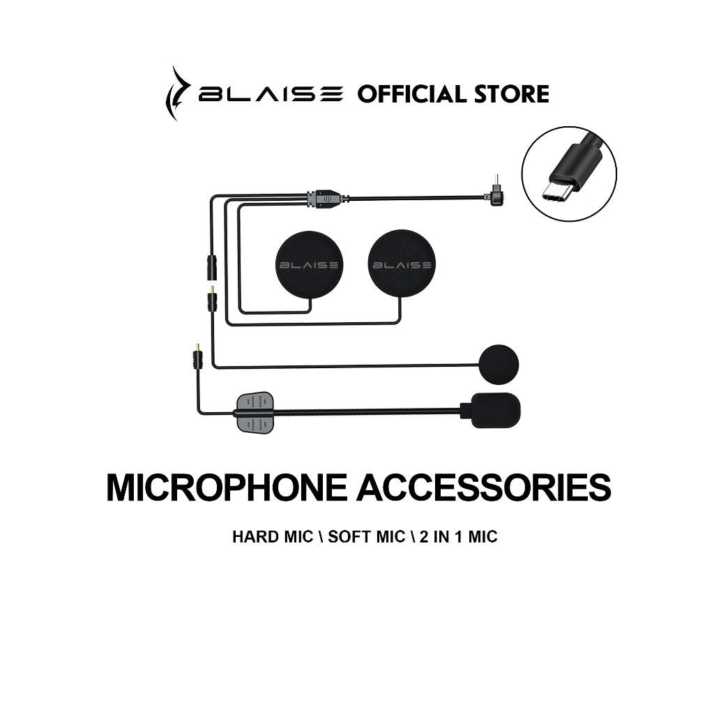 Jual BLAISE Microphone / Base Intercom Helm ST1 ST1 PRO GT0 GT1 V6 PRO ...