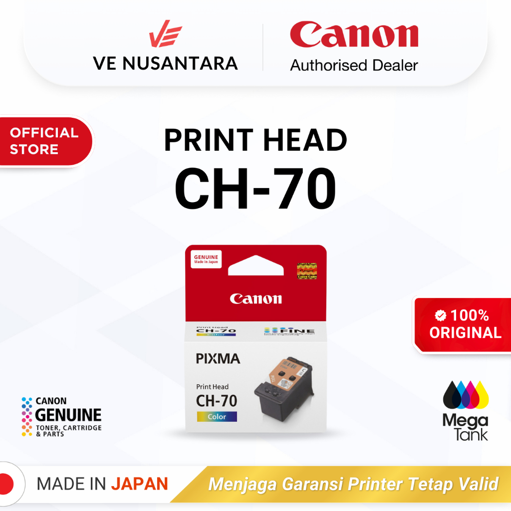 Jual 100% ORIGINAL Print Head Canon CH 70 Color - Printer G1730 G2730 ...