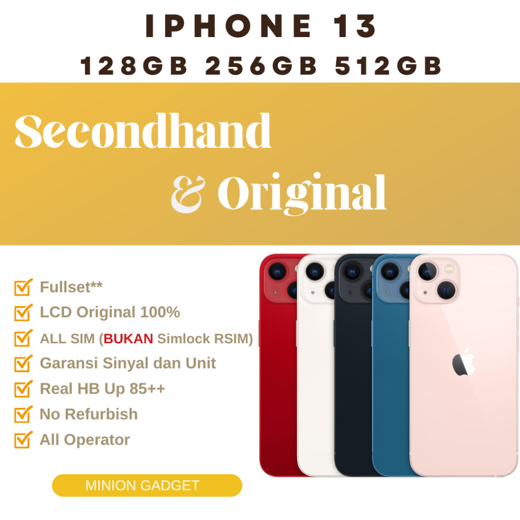 Jual [ALL PROVIDER] [FREE FULLSET+ACC] iPhone 13 128GB 256GB 512GB ...