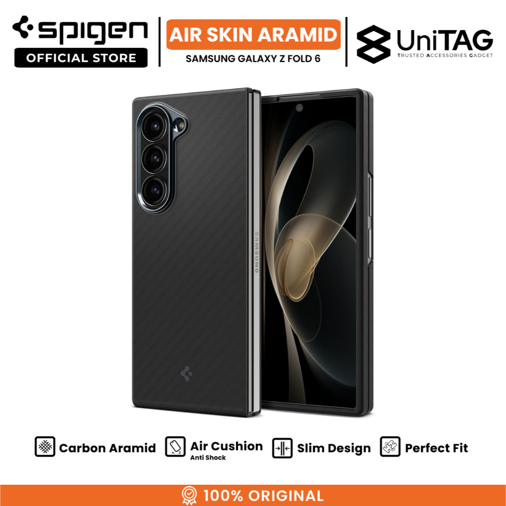 Spigen Stickerset Voor Air Skin Aramid Case – Compatibel Met Galaxy Z Fold 6 – 2 Stuks – Alleen Stickers, Hoesje Niet Meegeleverd