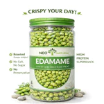 Kacang Edamame Crispy 250 Gram Botol Viral Keripik Edamame Tinggi Protein Tanpa Minyak Camilan Sehat Kriuk
