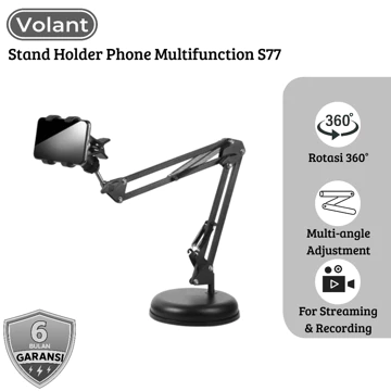 VOLANT Stand Phone Holder Meja Broadcast Streaming Youtube Tiktok Vlogger Multifungsi Bracket