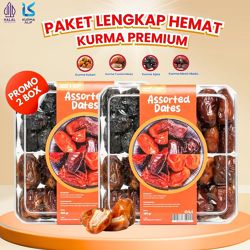 [PROMO 2 BOX] Kurma Assorted 4 in 1 Kurma Sukari Kurma Ajwa Tunisia Madu Oleh Oleh Haji Umroh Cocok untuk Hampers
