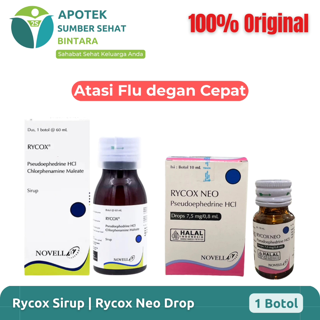 Jual Rycox Sirup | Rycox Neo Drop - Atasi Pilek Bayi dan Anak | Shopee ...