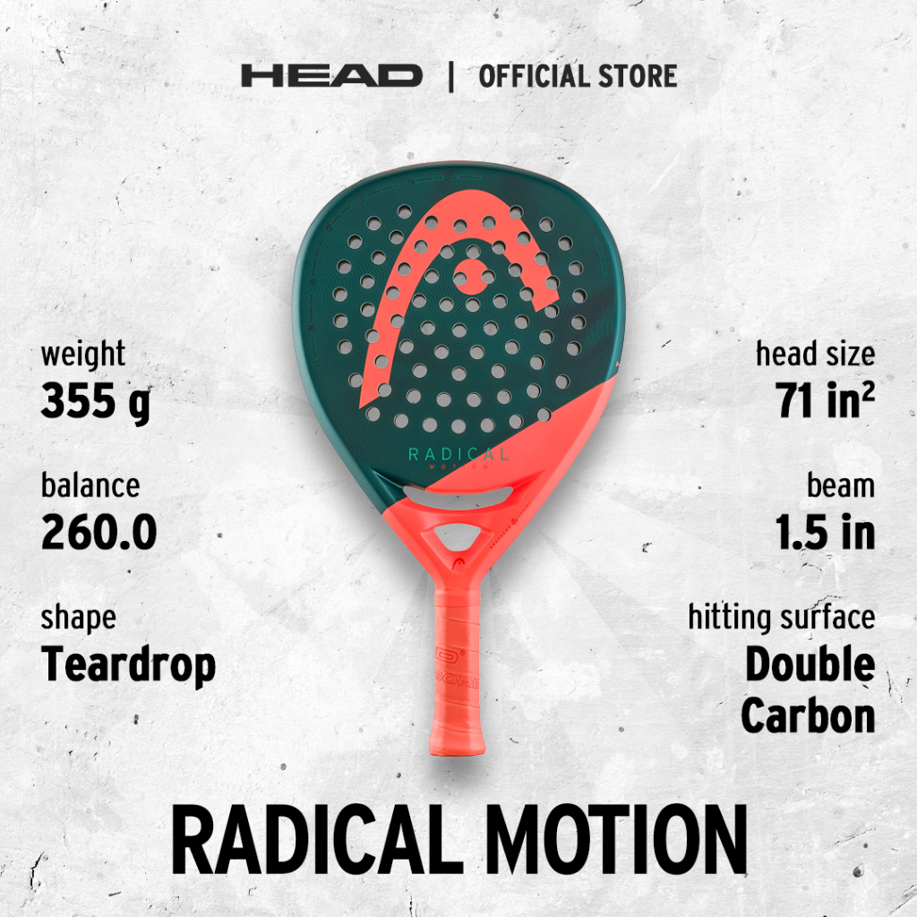 Jual HEAD Padel Racket Radical Motion 2026 (355G) 222046 - Raket Padel ...