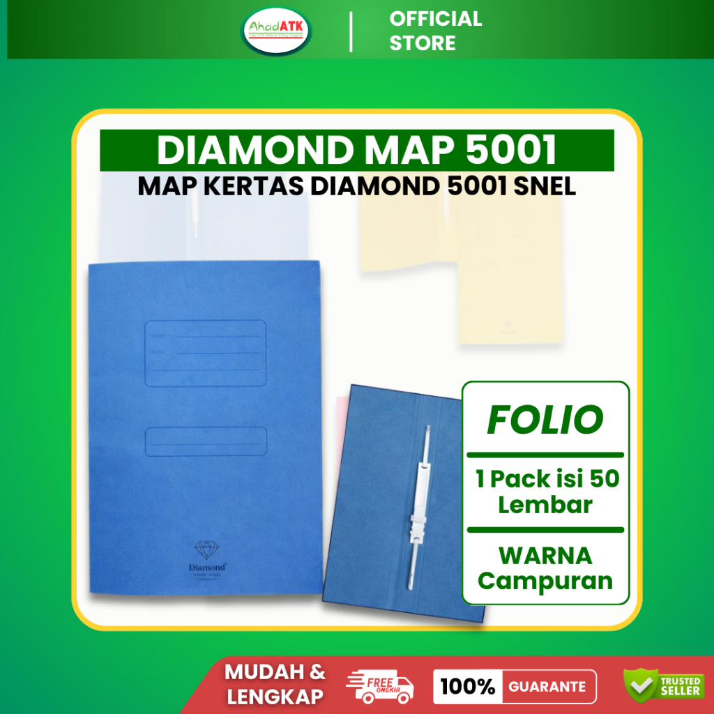 Jual Stopmap Kertas Folio 50 Lembar - Warna Acak, Kapasitas Besar ...