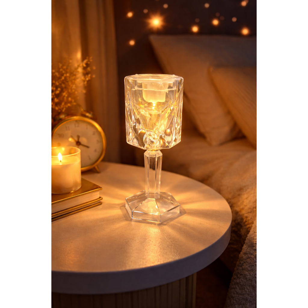 Lampu Tidur Kristal Berlian