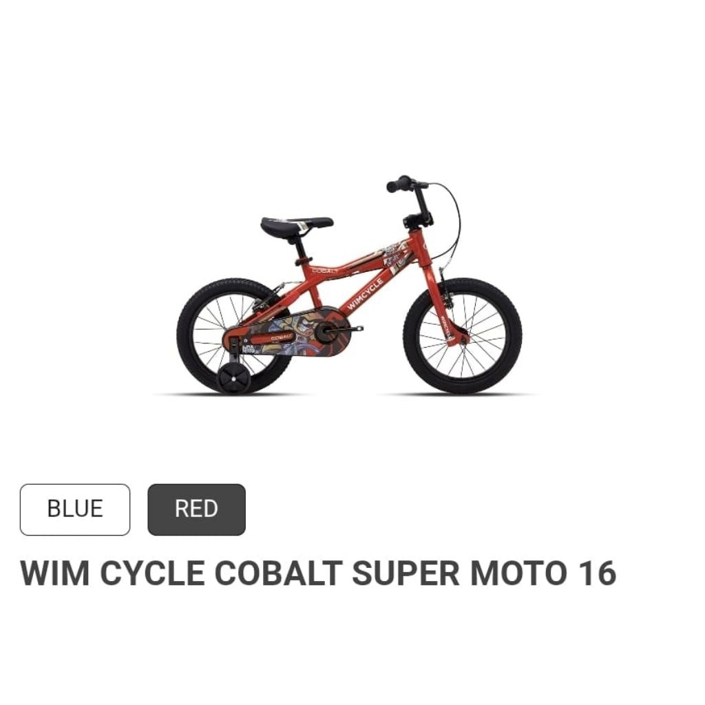 Jual Sepeda Anak BMX 16 Wimcycle Cobalt Super Moto 16 | Sepeda Anak ...