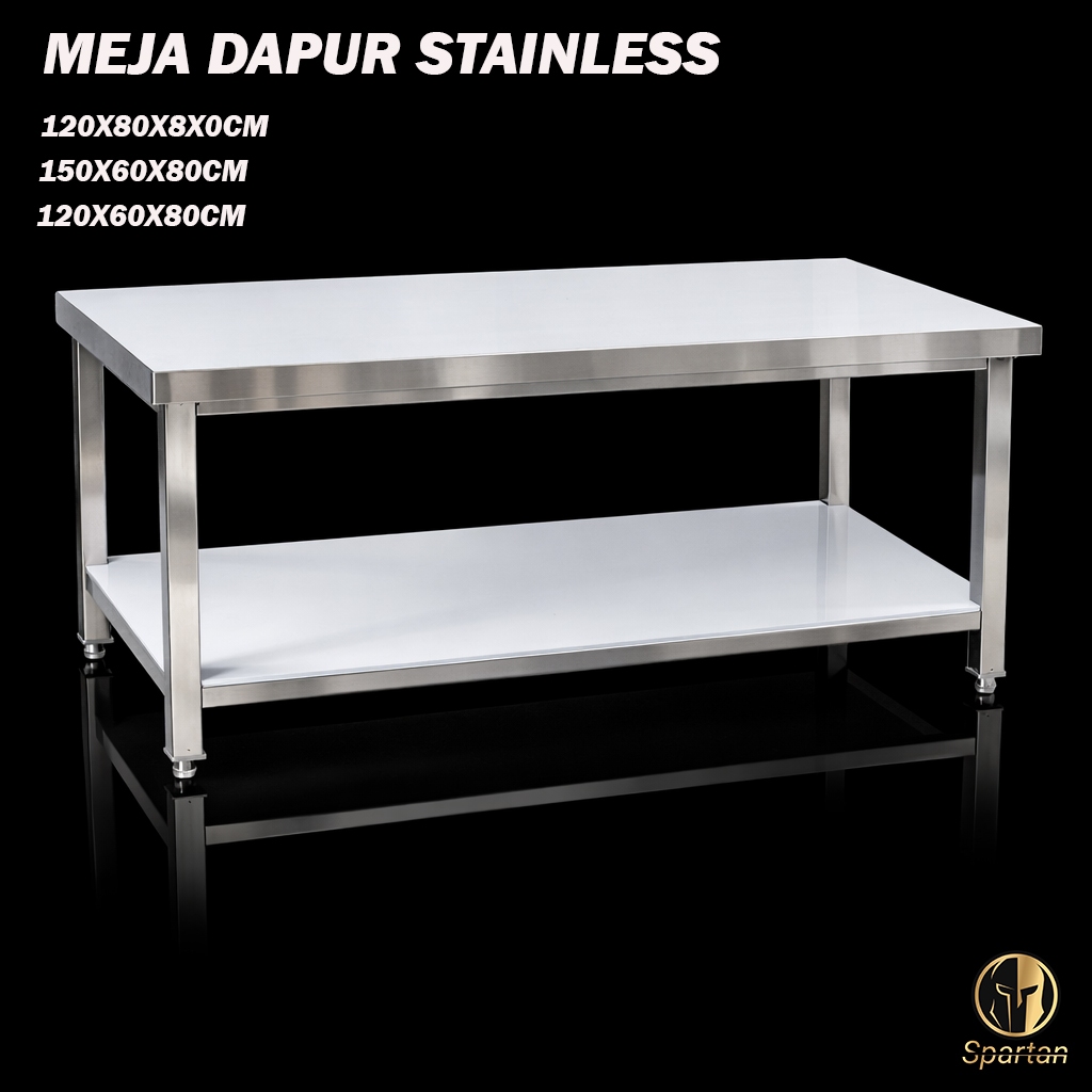 Jual Meja Stainless Dapur Resto Serbaguna Meja Penyimpanan Peralatan ...