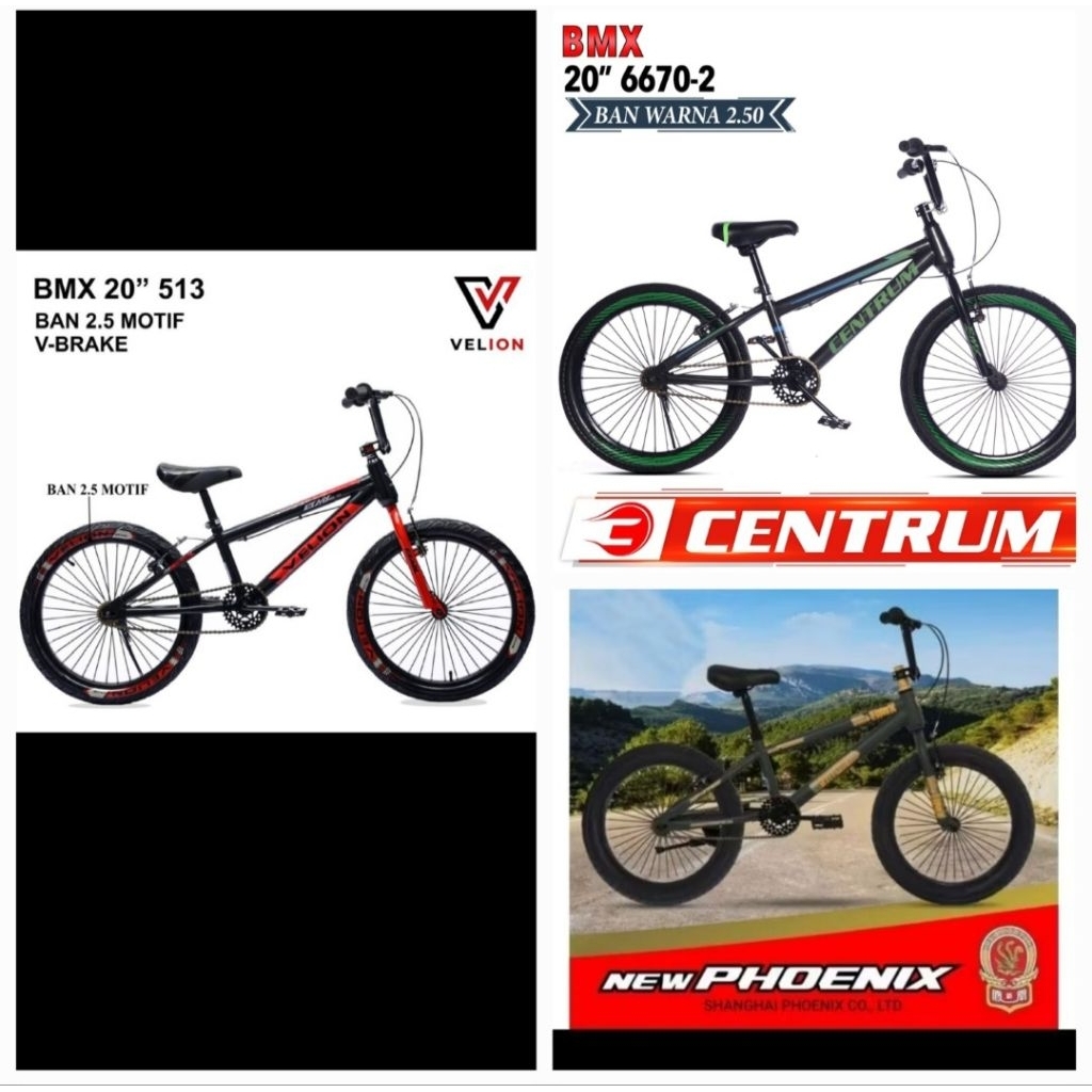 sepeda uk 20 bmx new phoenix / element coyote ban 2.4 dan 3.0 sepeda inter b sama ct dan velion ban 2.4 .2.5 dan.3.0