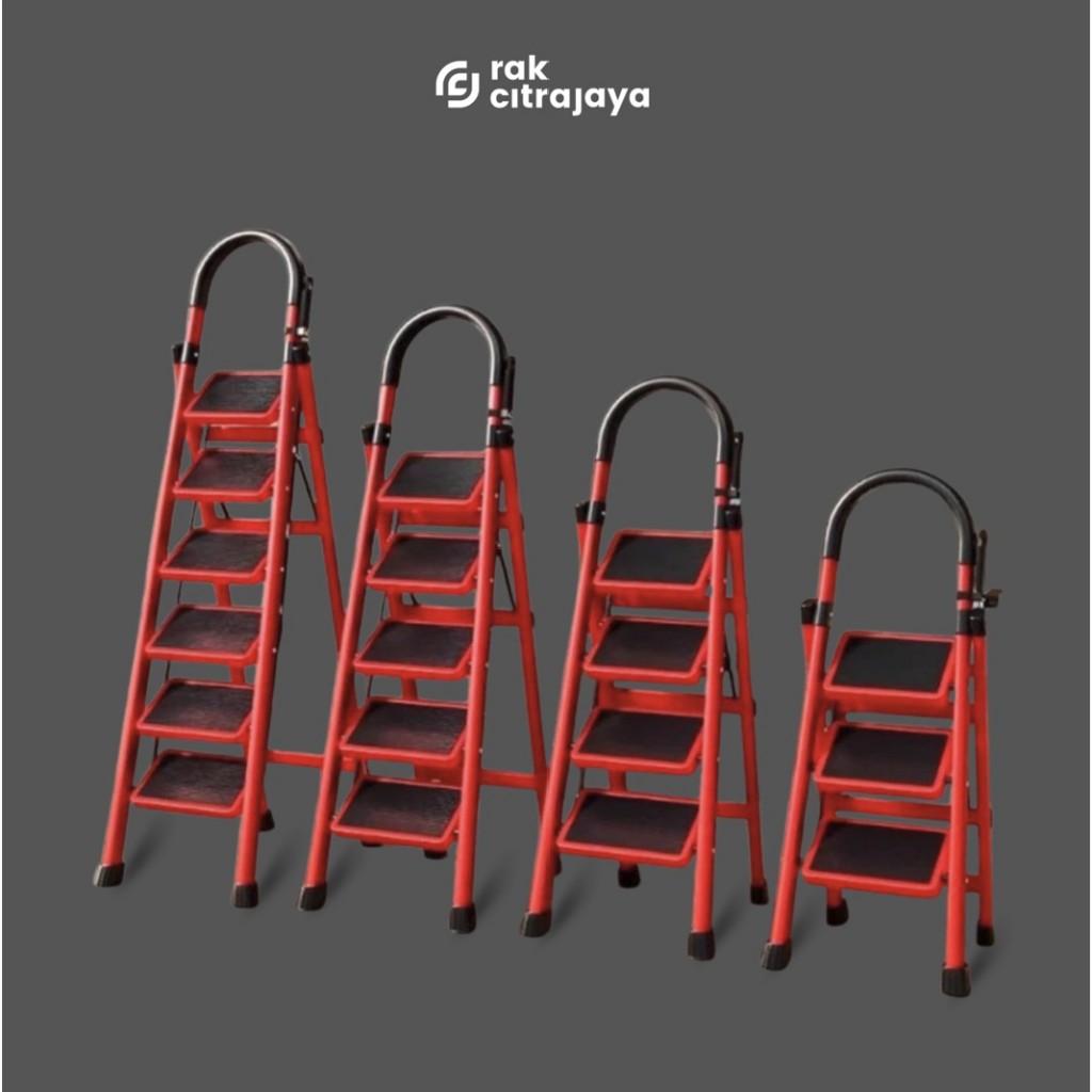 Jual Tangga Rumah Lipat Tangga Besi Lipat 3/4/5/6/7 Step Household ...