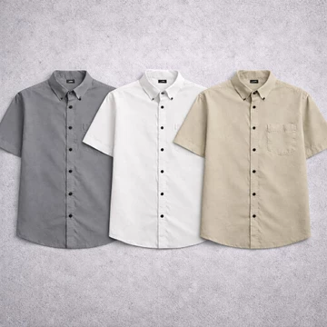 Kemeja Polos 3in1 Pria Slim Fit Casual Formal Ready Banyak Warna