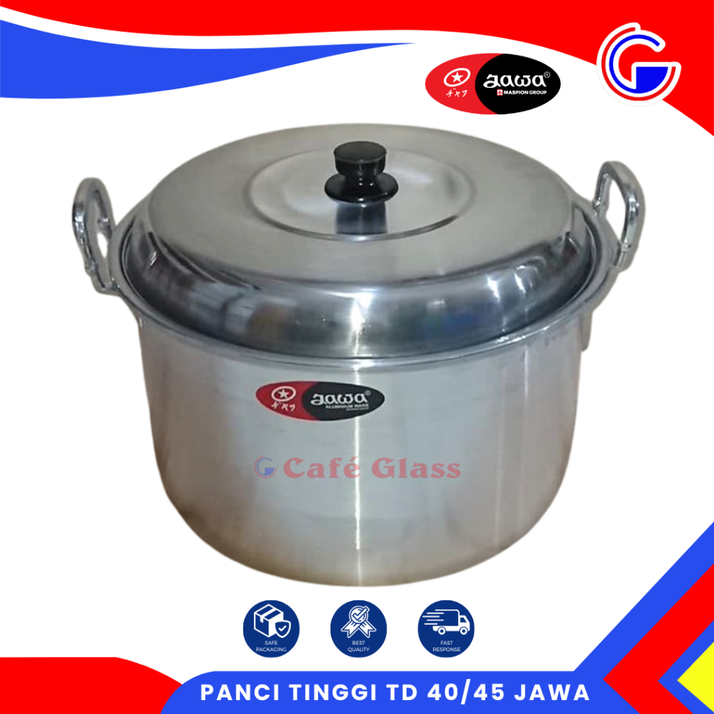 Panci Tinggi Jawa - Panci Rebus Aluminium Jawa Ukuran Besar - Panci Tanpa Saringan 40Cm / 45Cm Jawa