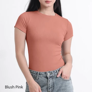 Awsome Kaos Polos Perfect Fit Premium Cotton Cloud Women Fitted Tshirt