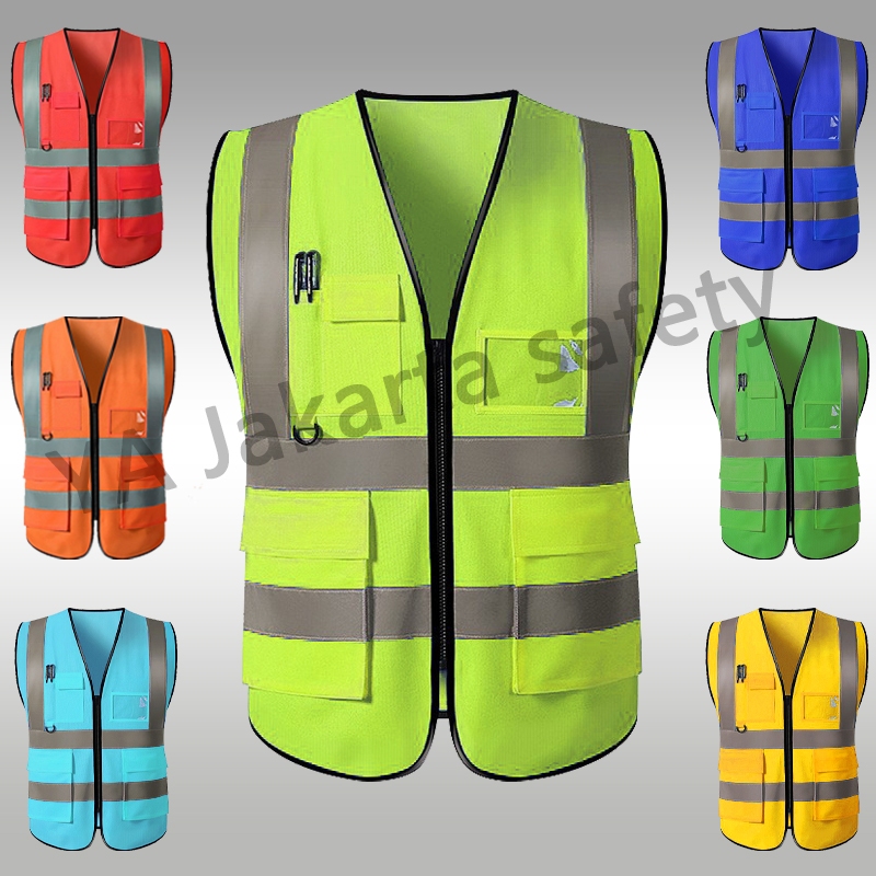 Jual [YA]Rompi Polyester ROMPI SAFETY/PROYEK DENGAN 5 KANTONG DAN ...