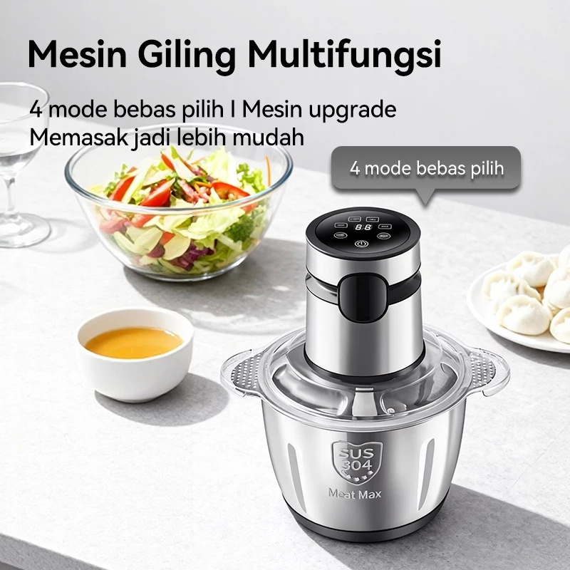 Coper Daging dan Bumbu Sayur Telur Buah Chopper Serbaguna Food Processor thumbnail 2