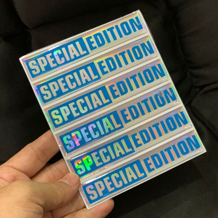 Jual Stiker Timbul Hologram Logo SPECIAL EDITION Biru Ukuran 10 X 2 CM ...