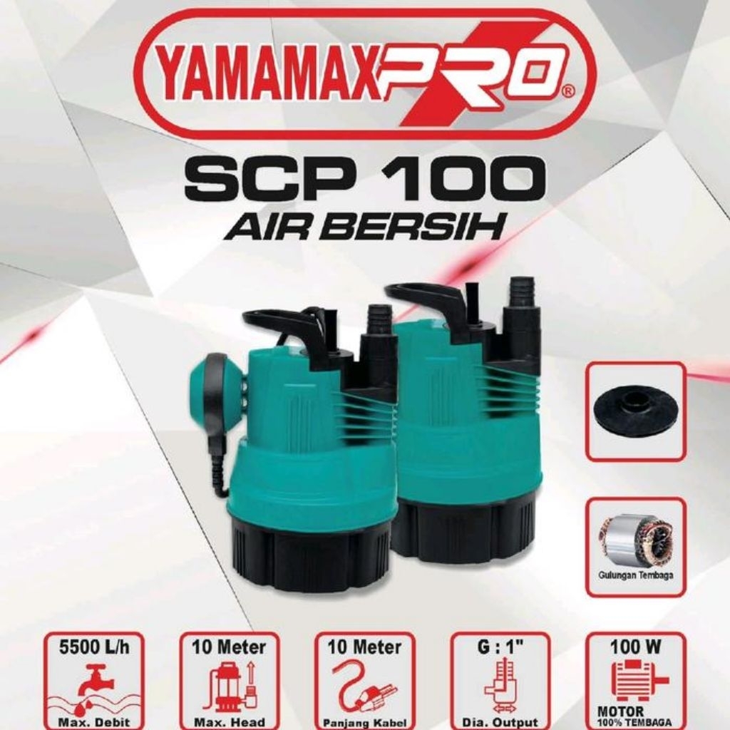 Jual POMPA AIR CELUP RENDAM LISTRIK YAMAMAX PRO SCP 100 | Shopee Indonesia
