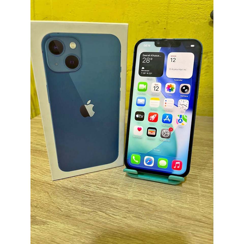 Jual iPhone 13 Basic 128GB Blue Ex Wifii Only Bergaransi Original asli ...