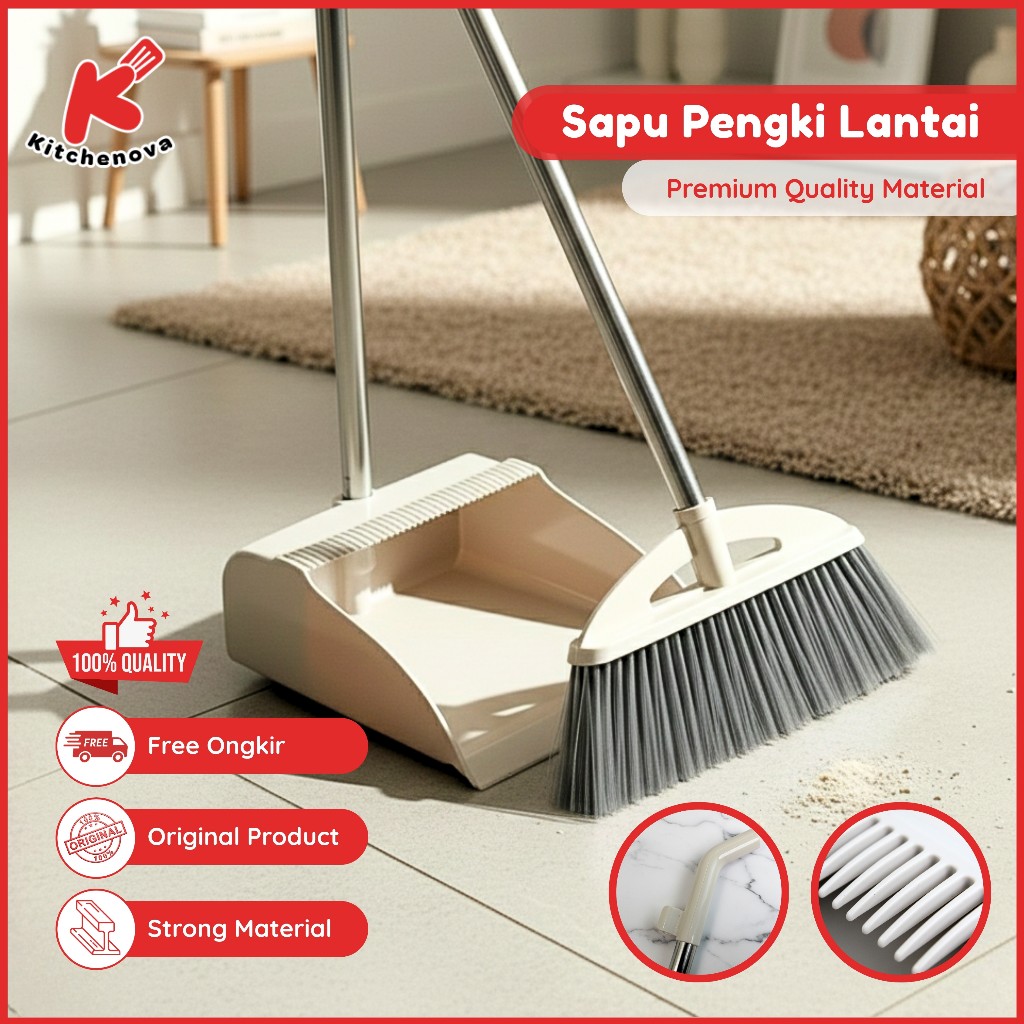 Jual Sapu Set Sapu Alat Pembersih Lantai 3 in 1 Sapu Set Pengki Pel ...