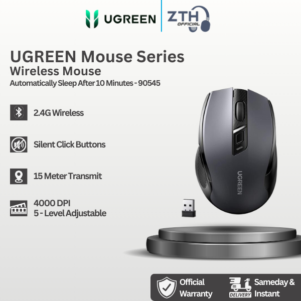 Jual UGREEN Mouse Wireless Gaming Silent Click Max 4000DPI 90545 ...