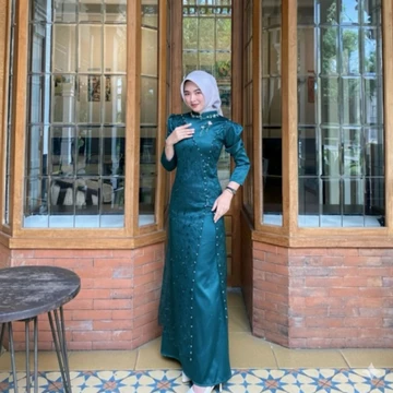 ZAFIRA Dress Pesta Wanita Brokat Payet Elegan Mewah Untuk Kondangan Acara Resmi