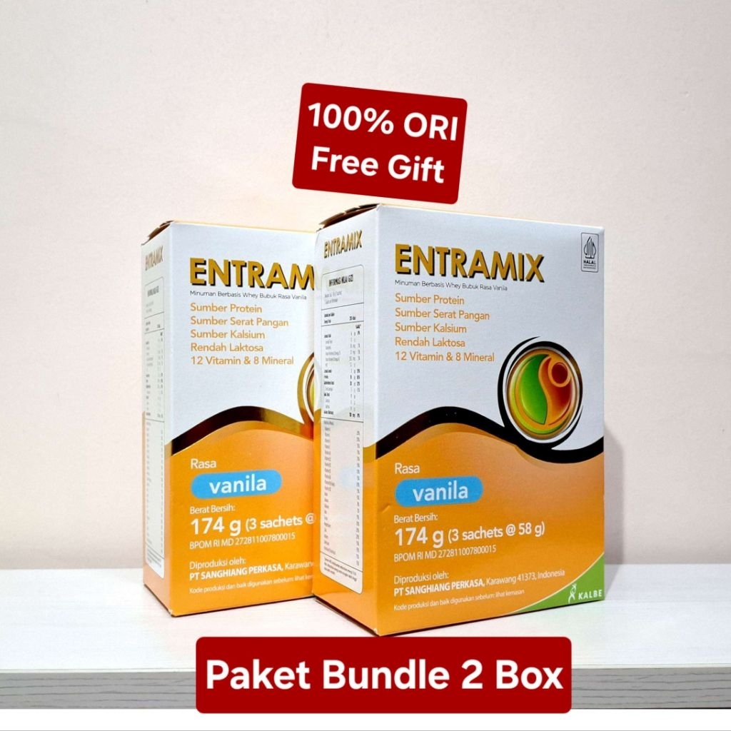 Jual Paket Bundle 2 Box ENTRAMIX Rasa Vanilla - Nutrisi Lengkap Dewasa ...