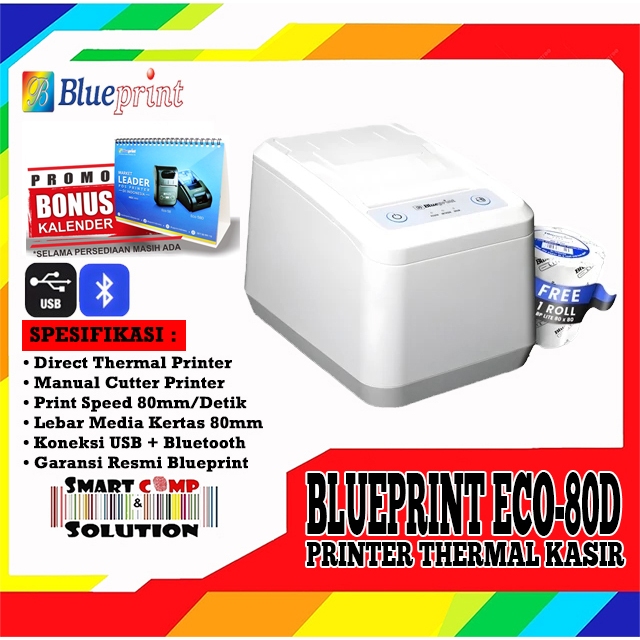 Jual Printer Kasir Thermal 80mm USB Bluetooth Blueprint ECO80 ECO80D ...