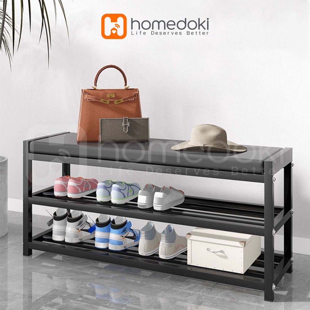 Jual Homedoki Rak Sepatu Kursi/Tempat Sepatu/Lemari Sepatu 2 Susun/Rak ...