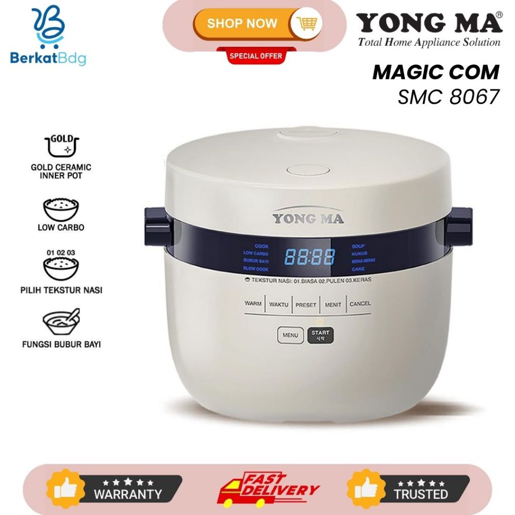 Jual MAGICOM YONGMA LOW CARBO SMC-8067 2L | Shopee Indonesia