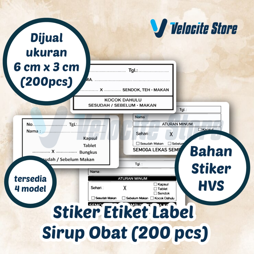 Jual Stiker Etiket label Obat Sirup (200 pcs) | Shopee Indonesia