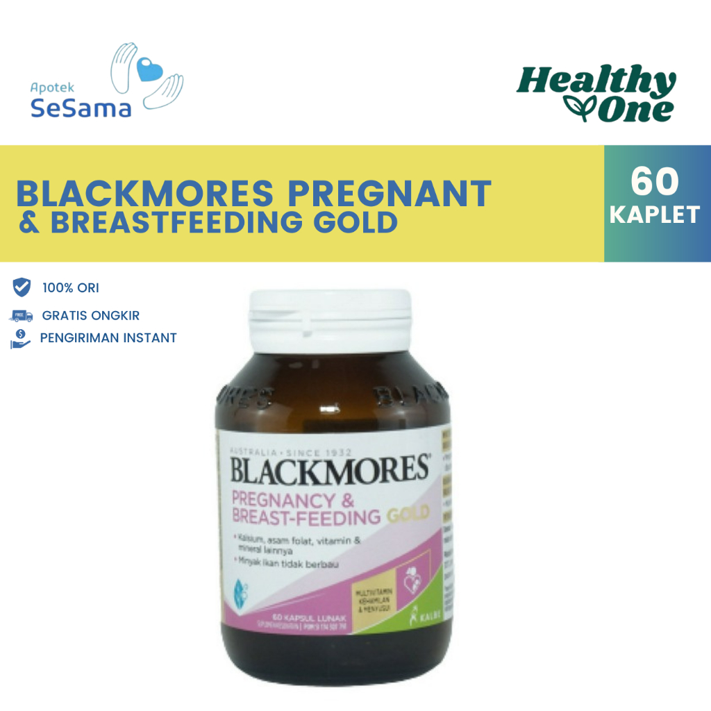 Jual BLACKMORES PREGNANT & BREASTFEEDING GOLD 1 BOTOL 60 TABLET ...