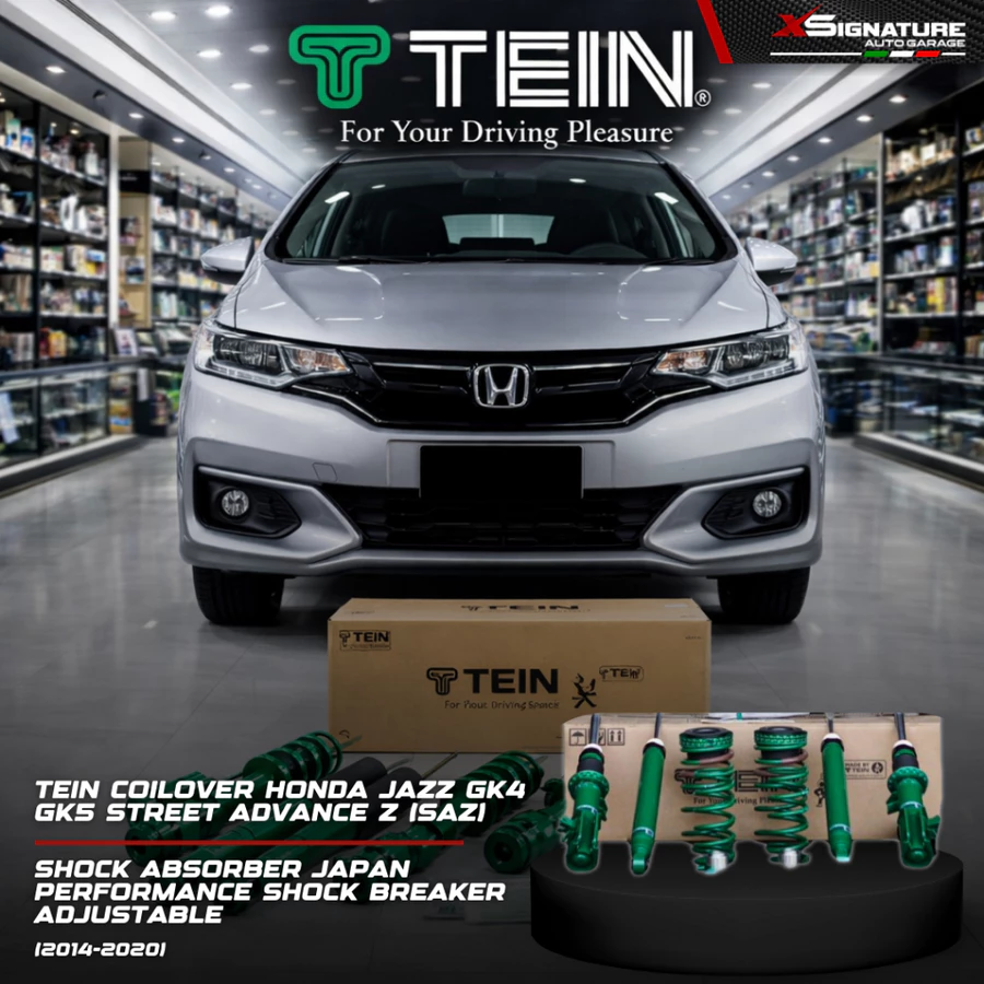 TEIN COILOVER HONDA JAZZ GK4 GK5 (2014-2020) STREET ADVANCE Z (SAZ) SHOCK ABSORBER JAPAN PERFORMANCE SHOCK BREAKER ADJUSTABLE LOW HIGH & DAMPING FORCE